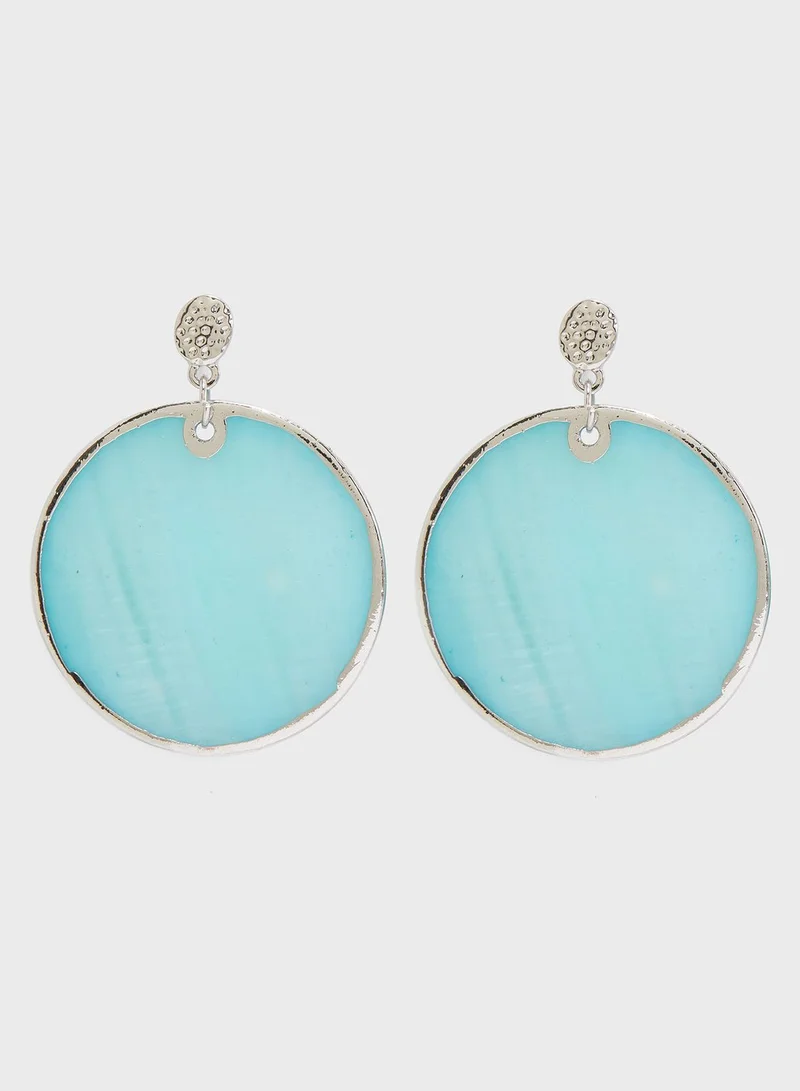 NEW LOOK Shell Disc Drop Earrings
