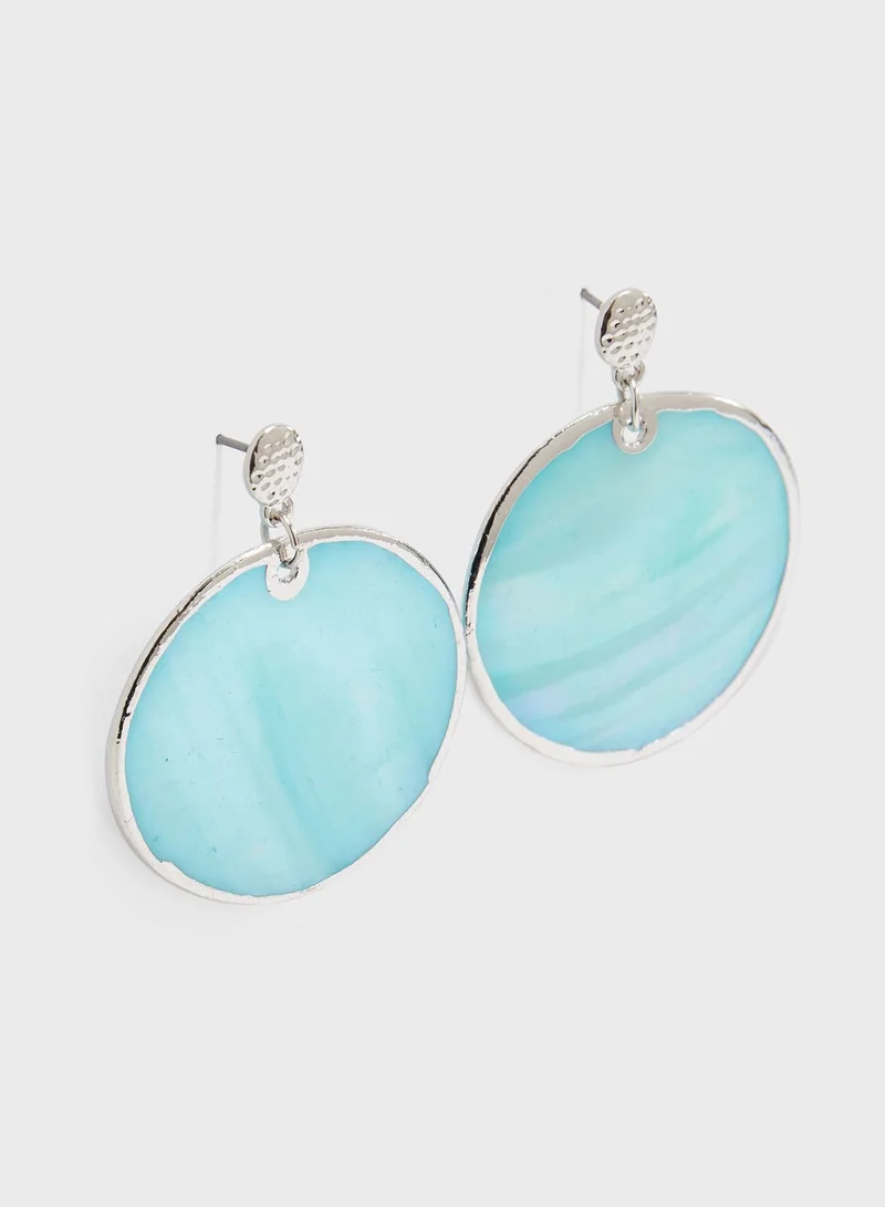NEW LOOK Shell Disc Drop Earrings