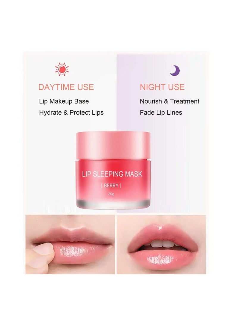 KASTWAVE Lip Sleeping Mask, Moisturizing Berry Lip Mask, Day and Night Repair Lip Balm, Moisture Repair Lip Balm for Chapped Cracked Dry Lips, Reduce Lip Lines, 20g  - Image 2