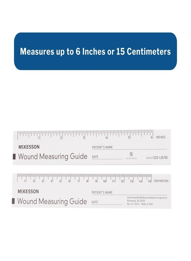 McKesson Wound Measuring Guide Ruler, Non-Sterile, Paper, 6 in, 50 Count - Image 2
