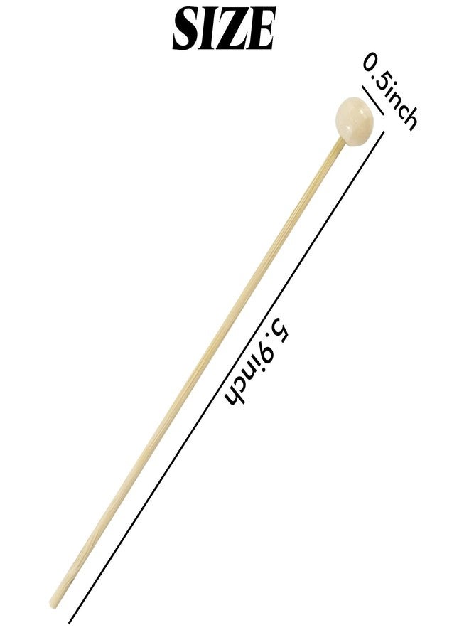 YOOHUA 100PCS 6inch Rock Candy Sticks with Ball Wood Swizzle Sticks Wood Cake Sticks Drink Stirrer Sticks for Hard Rock Candy - Image 2