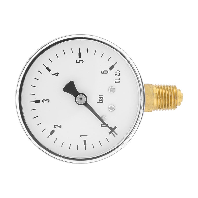1 4 NPT Side Mount Pressure Gauge 0 6 Bar Air Hydraulic Pressure - Image 3