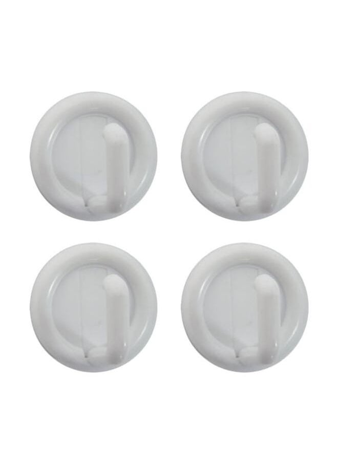InterDesign 4-Piece Plastic Self Adhesive Hook Whi 