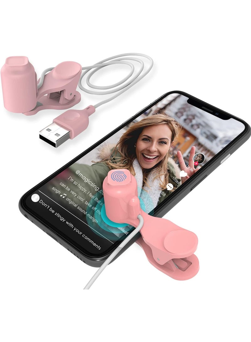 Auto Clicker for Phone Automatic Phone Screen Tapper, Simulated Finger Clicking USB Simulator for Gaming, Shopping, Giving a Like in Tiktok, Lightning Deal, Live Broadcasts, Reward Tasks (Pink) - Image 1