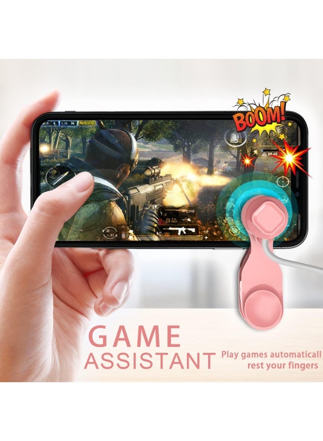 Auto Clicker for Phone Automatic Phone Screen Tapper, Simulated Finger Clicking USB Simulator for Gaming, Shopping, Giving a Like in Tiktok, Lightning Deal, Live Broadcasts, Reward Tasks (Pink) - Image 5