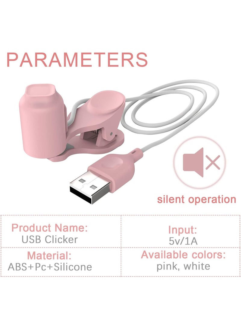 Auto Clicker for Phone Automatic Phone Screen Tapper, Simulated Finger Clicking USB Simulator for Gaming, Shopping, Giving a Like in Tiktok, Lightning Deal, Live Broadcasts, Reward Tasks (Pink) - Image 3
