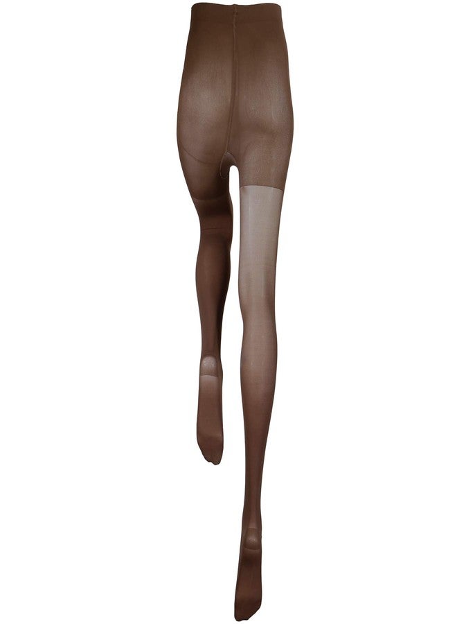 Truform Sheer Compression Pantyhose, 30-40 mmHg, Women's Shaping Tights, 20 Denier, Taupe, Medium - Image 2