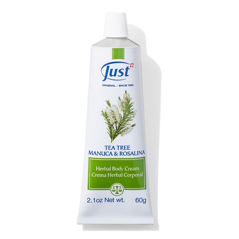 Swiss Just Tea Tree Oil, Manuka Honey and Rosalina Herbal Cream 60g.