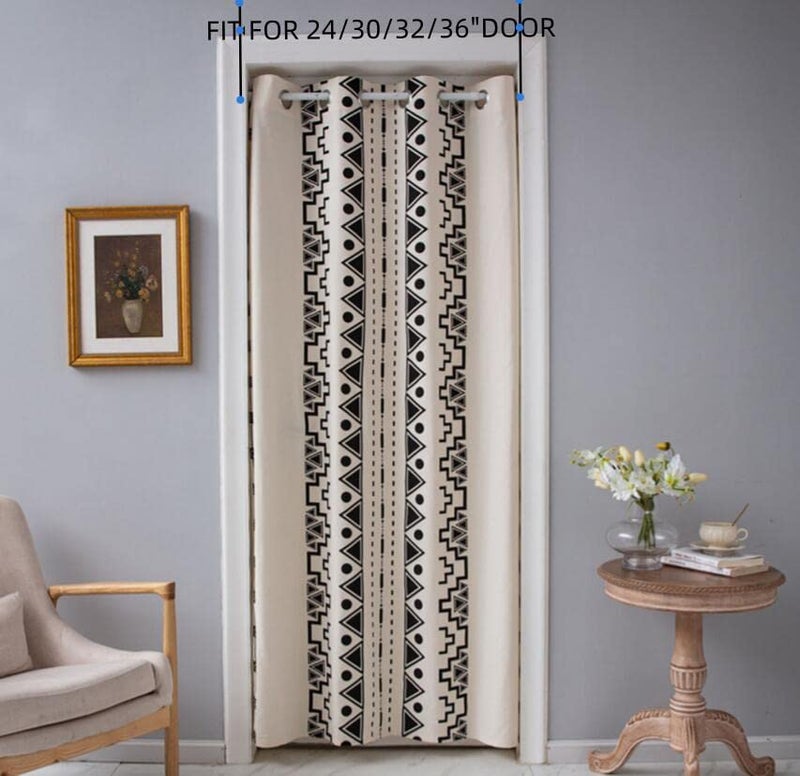 F-CHU Boho Door Curtains for Doorways Privacy,Room Divider Curtains, Insulated Curtains,1 Panel 47x79 inch,Suitable for Door Width27-39inch (NOT Include Rome Bar, Telescopic Rod) - Image 2