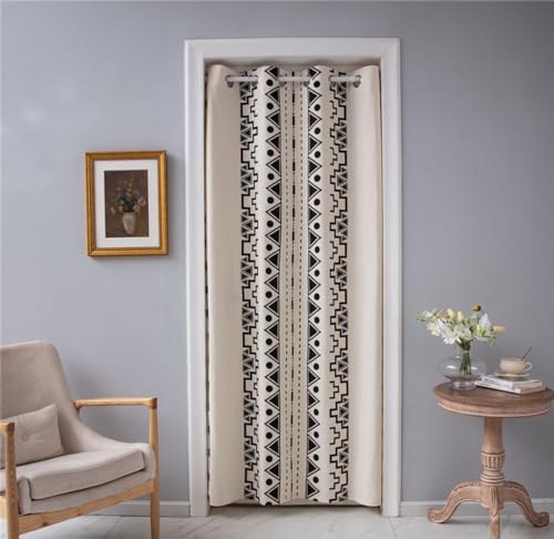 F-CHU Boho Door Curtains for Doorways Privacy,Room Divider Curtains, Insulated Curtains,1 Panel 47x79 inch,Suitable for Door Width27-39inch (NOT Include Rome Bar, Telescopic Rod) - Image 1