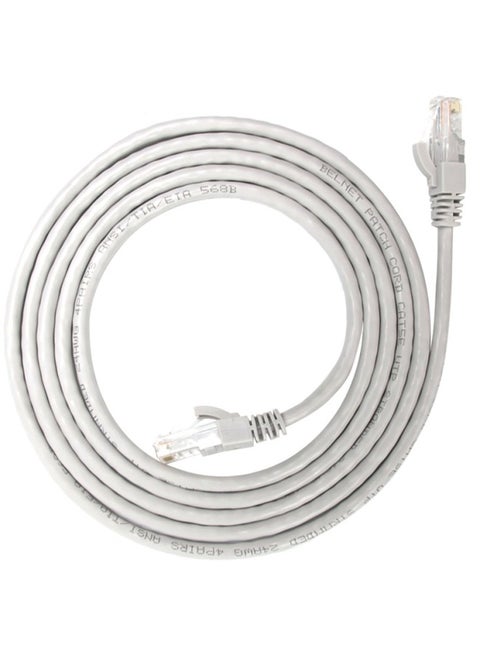 Super Class 5 Finished Network Cable Unshielded Broadband Network Cable With Crystal Head Twisted Pair Jumper 1 M Computer Network Cable-Color:Silver Gray-Line Length:40m