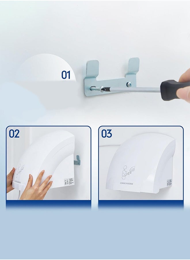 Generic - Automatic Commercial Hand Dryer Electric Hand Dryers Household Hand-Drying Device Bathroom Warm Wind Hand Blower Plastic Cover - Image 1