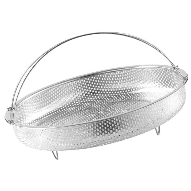 RABADIYA CREATION All in One Stainless Steel Steamer Basket Plate for Cooking Stainless Steel Vegetable Steamer Basket with Handle for Pan and Instant Pot, Pan Steamer Vegetable Rice Fruits Filter Washing Plate - Image 1