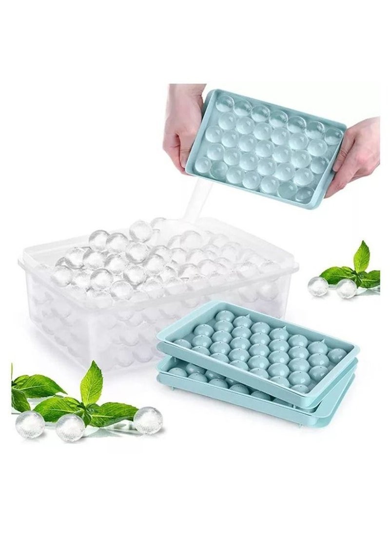 Generic - Round Ice Cube Tray with Lid 1 Piece Random Color - Image 1