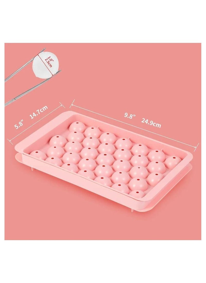 Generic - Round Ice Cube Tray with Lid 1 Piece Random Color - Image 1
