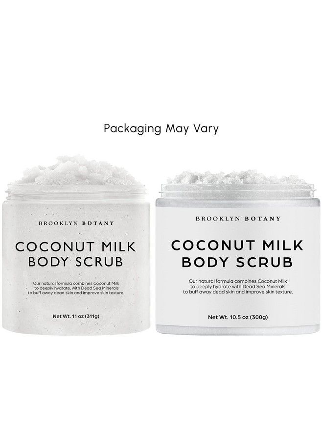Brooklyn Botany مقشر للجسم بملح البحر الميت وحليب جوز الهند، مرطب ومقشر للجسم والوجه واليدين والقدمين، يحارب علامات التمدد والخطوط الدقيقة والتجاعيد، هدايا رائعة للنساء والرجال، 10.5 أونصة - Image 5