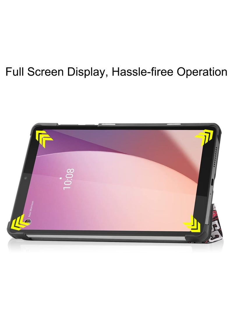 Tablet Case Cover Case for Lenovo Tab M8 4th Generation TB-300FU Three-fold Smart Tablet Case PC Back Hard Case Slim Case with Stand for Multiple Angle Views(graffiti) - Image 5