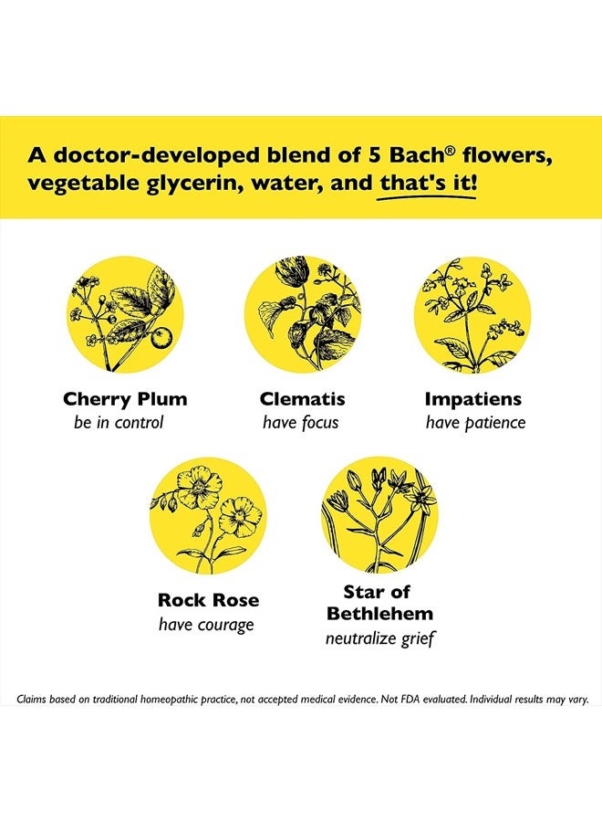 RESCUE Bach RESCUE Remedy Dropper 10mL Bundle, Non-Alcohol Formula, Natural Stress Relief, Homeopathic Flower Essence, Vegan, Gluten & Sugar-Free, Non-Habit Forming, 2-Pack  - Image 4