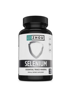 Zhou Zhou Selenium 200mcg | for Thyroid, Prostate and Heart Health | Essential Trace Mineral with Superior Absorption | No Yeast | 100 Veg Caps  - Image 1