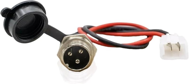 Mototec MT ATV Mini Quad Kids Youth 3 Prong Charging Port Socket 2 Wire Replacement Part - Image 1