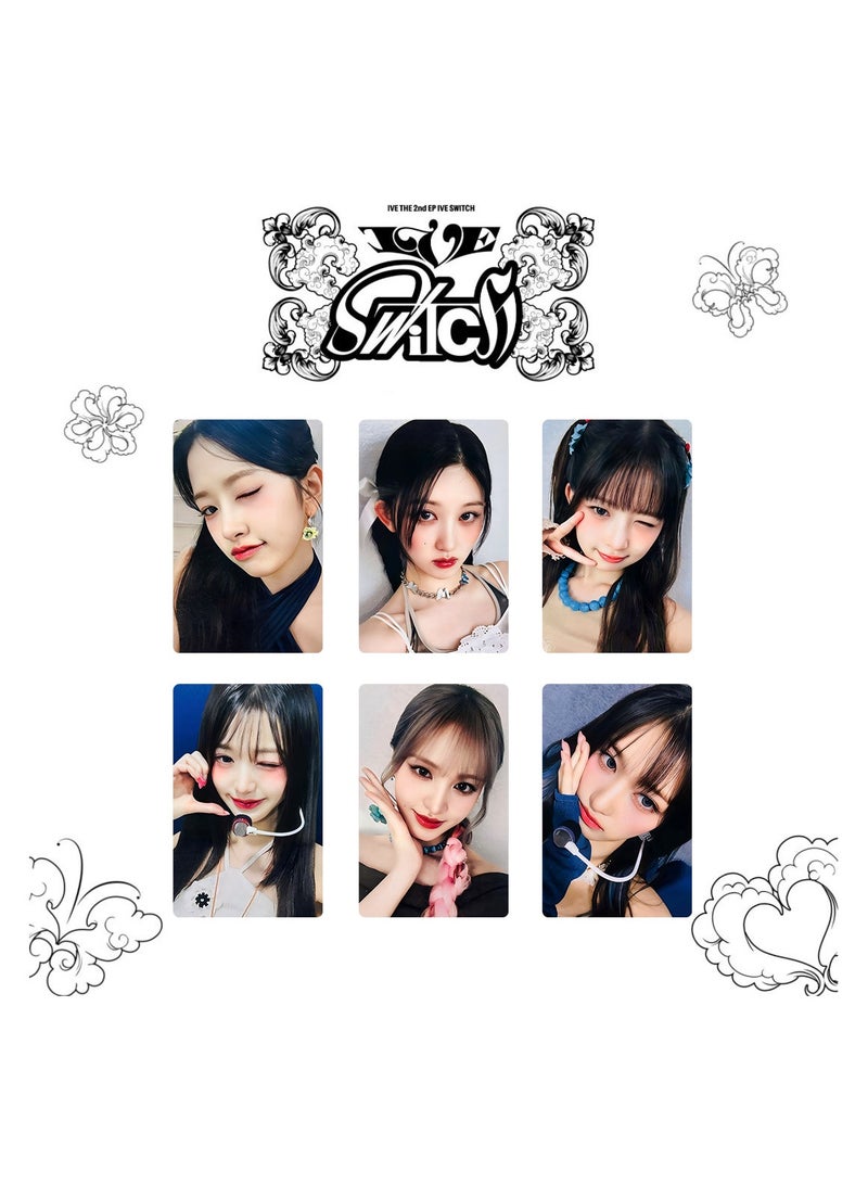NIBEMINENT 6 Pcs Kpop IVE - IVE SWITCH Lomo Cards Card For Fans Collection Gifts