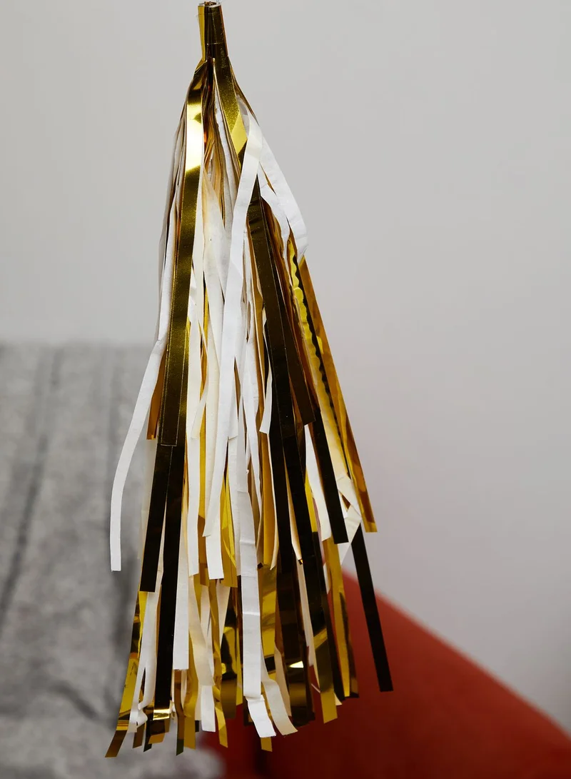 Hema White & Gold Honeycomb Decoration