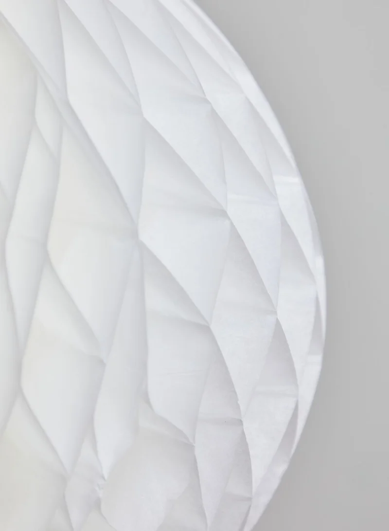 Hema White & Gold Honeycomb Decoration