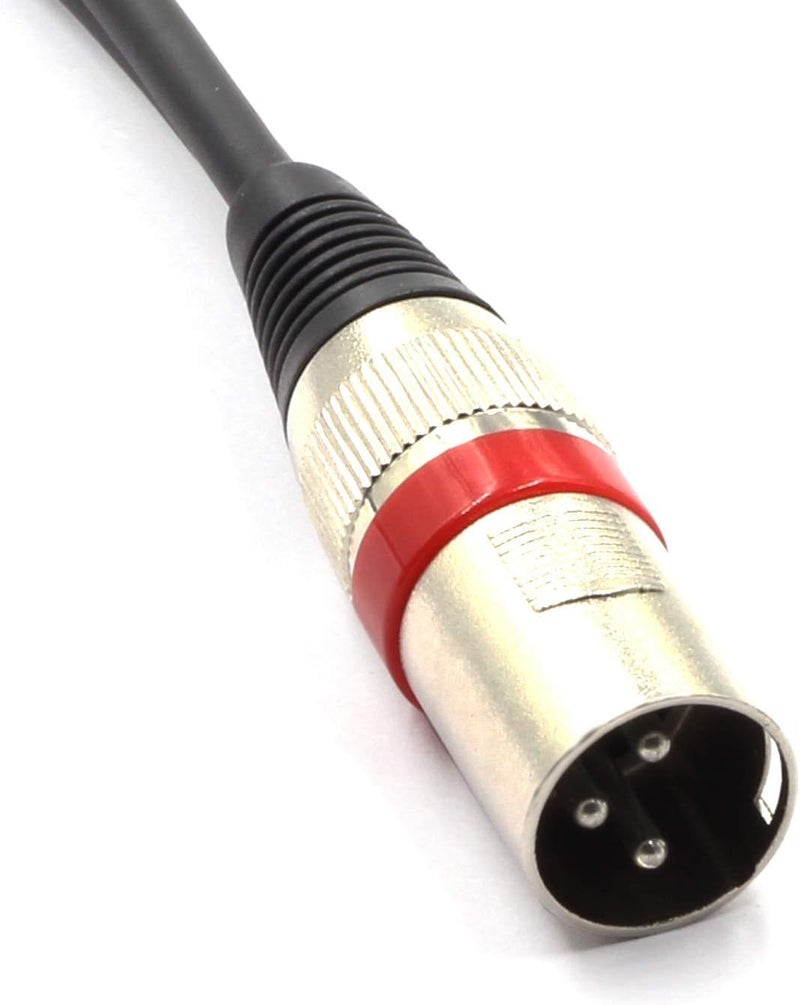 KEBILSHOP 1 XLR to 2 RCA Cable Dual RCA to1 MALE XLR Stereo Audio Connection Microphone Cable (1.3M/4 FT) - Image 3