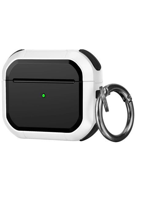 Apple AirPods Pro 2 case with key chain Shock-resistant protective case Cover for Apple AirPods Pro 2 2022 2nd generation black and white