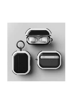 Generic Apple AirPods Pro 2 case with key chain Shock-resistant protective case Cover for Apple AirPods Pro 2 2022 2nd generation black and white  - Image 3