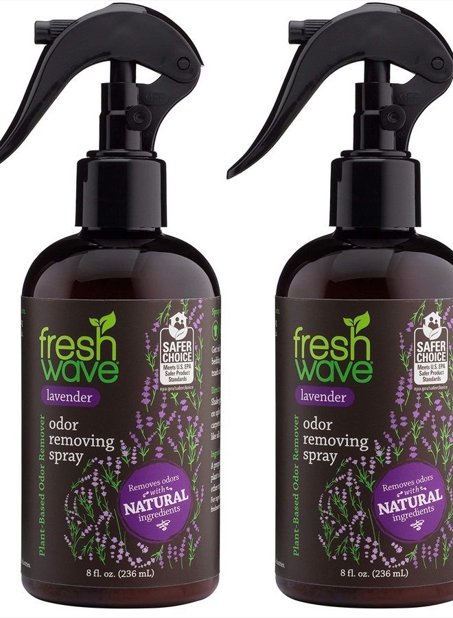 Fresh Wave Lavender Odor Eliminator Spray & Air Freshener, 8 oz. | Pack of 2 | Odor Absorbers for Home | Safer Odor Relief | Natural Plant-Based Odor Eliminator | For Furniture, Fabrics & Trash - Image 1