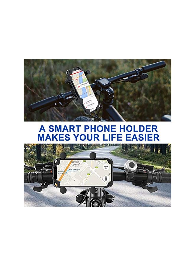 PROMASS Bike Phone Holder Mount Universal Fit for Bicycle Motorcycle Motorbike, 360 Degree Rotation, Black  - Image 4
