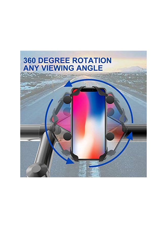 PROMASS Bike Phone Holder Mount Universal Fit for Bicycle Motorcycle Motorbike, 360 Degree Rotation, Black  - Image 3