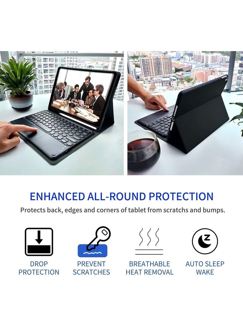 ELTRAZONE Keyboard Case with Touchpad for iPad 10.2 9th Generation 2021/8th Gen 2020/7th Gen 2019 Magnetically Detachable Wireless Case for iPad New 10.2 Built-in Trackpad & Pencil Holder (Black) - Image 3
