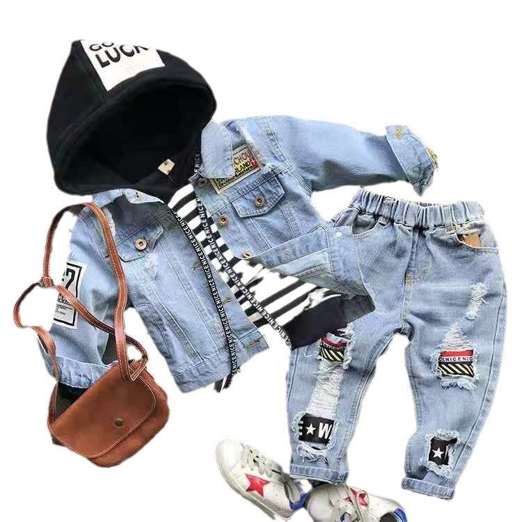 2022 New Boys Denim Jacket Casual Style Children'S Autumn Trendy Clothes - Image 5