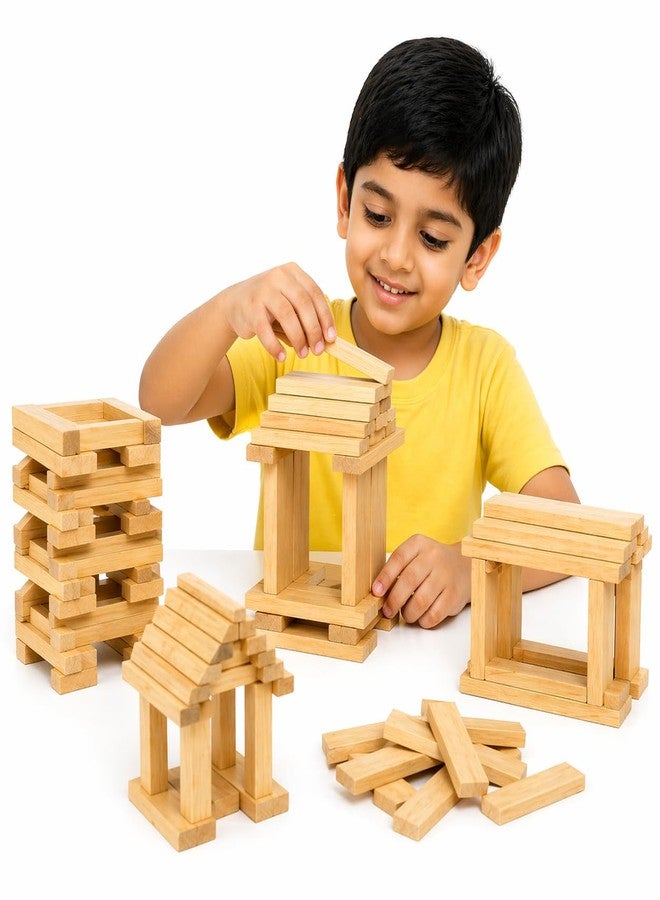 Clapjoy Mind Crafters Wooden Building Planks - Transform 2D Sketches into 3D Structures - 24 Wooden Planks with 20 Unique Design Patterns - Image 1