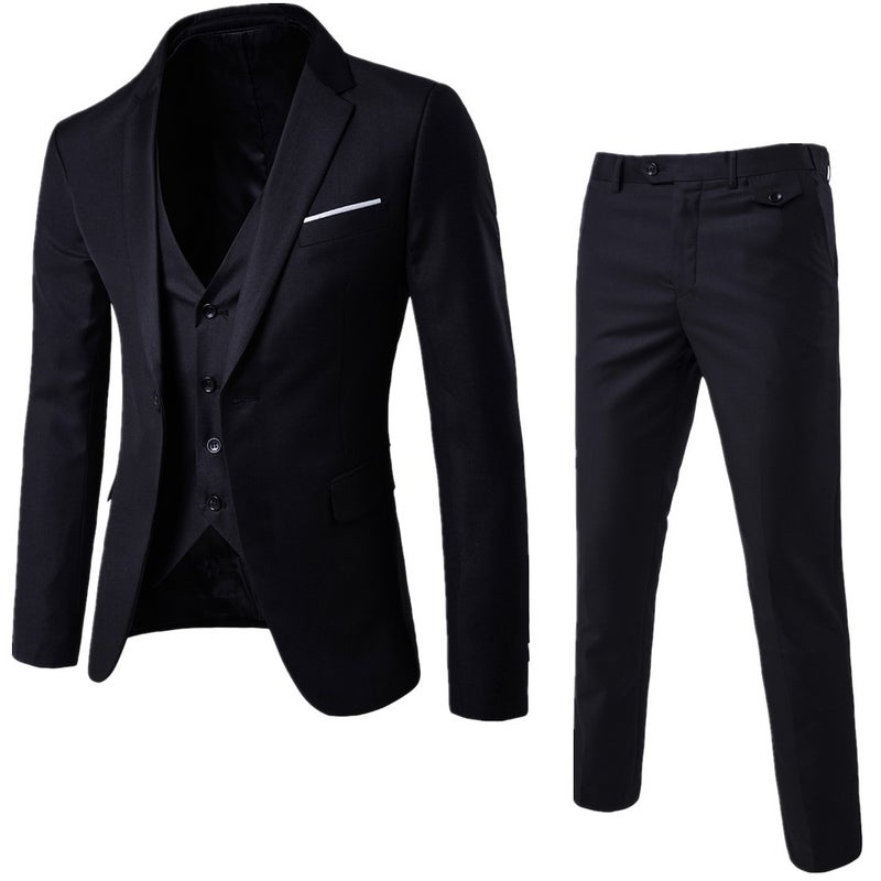 New Business Casual Suit Three-Piece Groom Best Man Wedding Suit Men'S Suit - Image 5