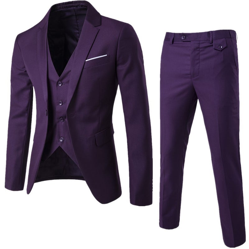 New Business Casual Suit Three-Piece Groom Best Man Wedding Suit Men'S Suit - Image 1