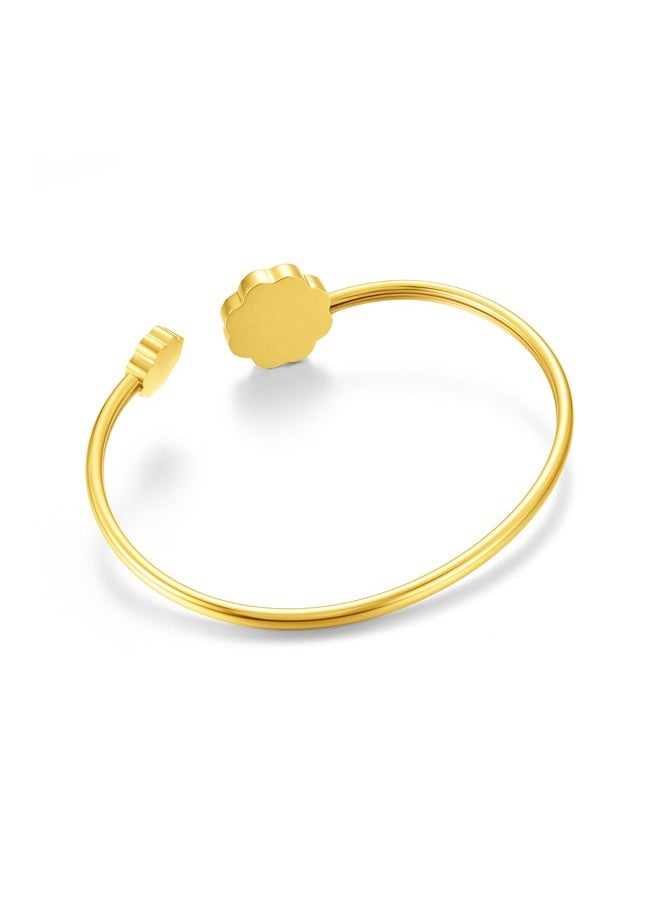 POLICE Flora Gold Plated Ladies Bangle With Malachite and Crystals 60x50MMPEJLG0003201  - Image 3