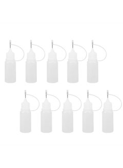 ROSENICE rosenice Needle Bottle 10ml Needle Tip Glue Bottle Applicator for DIY 10Pcs(White)  - Image 1