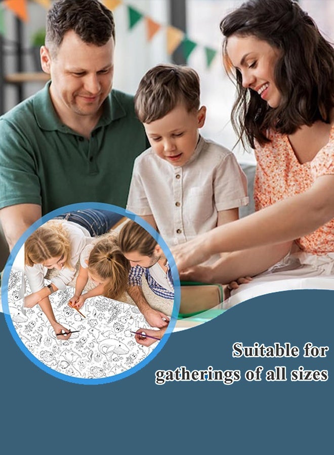 أورجنيزر كتاب رسومات للأطفال، 20 صفحة للتلوين والرسم، قابل للتحريك وإعادة الاستخدام، قابل لللصق على الحائط، ورق سميك لملء الفراغات الفنية؛ مثالي للمدرسة والطلاب والقرطاسية ولوازم التعلم - Image 4