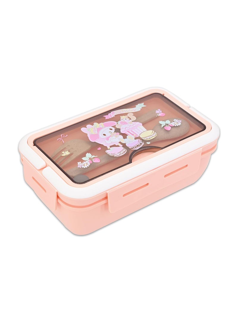 general Cartoon Melody Cute Printed All-in-One Bento Box with Handle Kawaii 4 Point Locking Lunch Box Container for Food Fruit Snacks - Image 1