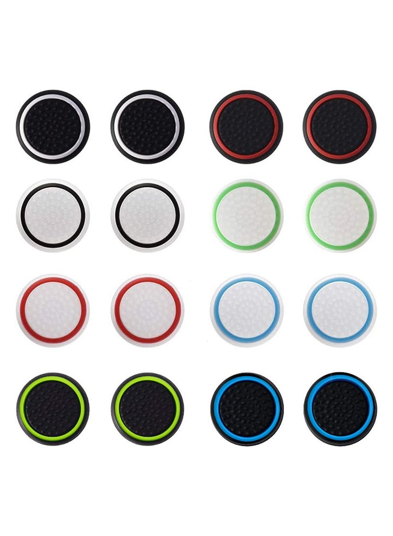 Thumb Grip Thumbstick Noctilucent Sets for Sony PS5/PS2/ PS3/PS4, Xbox 360, Xbox One Controller Thumb Grip Cover Accessory Pack of 16pcs - Image 1