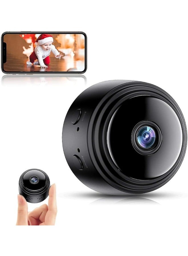 Mini Hidden Camera WiFi Small Wireless Video Camera Full HD 1080P Night Vision Motion Sensor Support SD Card for iPhone Android Video Detection Security Nanny Surveillance Cam (Black)