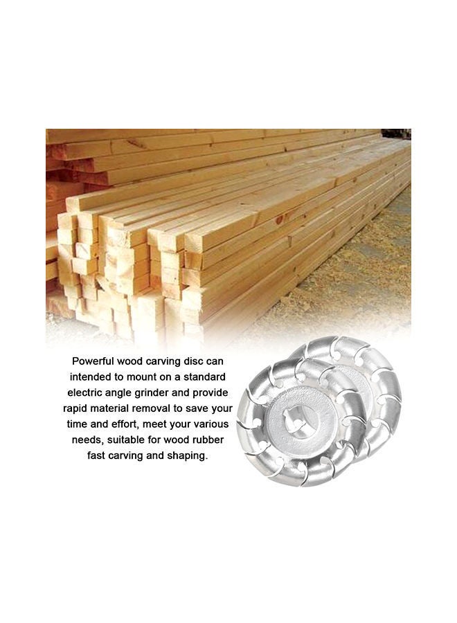 NIBEMINENT High Hardness Shaping Angle Grinder Wood Carving Disc Silver 16x3x13centimeter - Image 3
