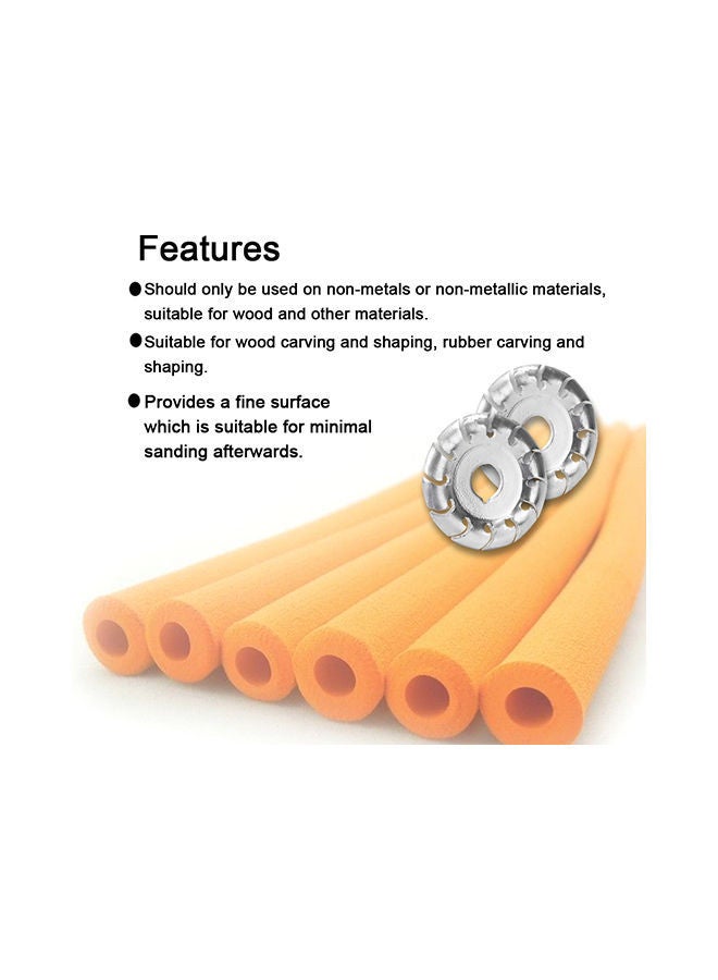 NIBEMINENT High Hardness Shaping Angle Grinder Wood Carving Disc Silver 16x3x13centimeter - Image 2