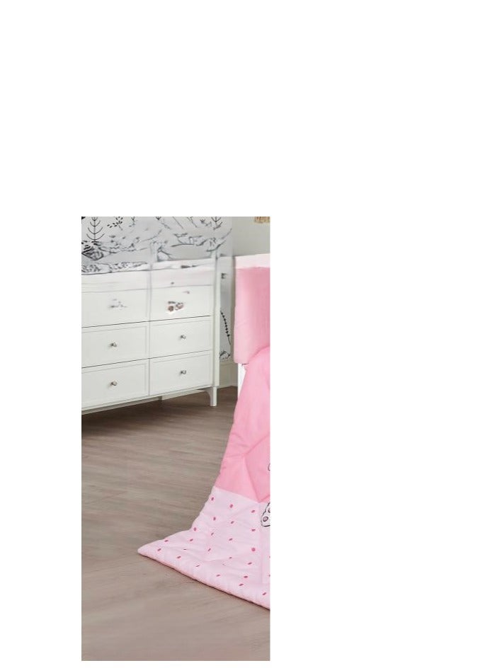 هورس مفرش سرير حواجز سرير اطفال 5 قطع صيفي ليمنح طفلك الراحة من المايكروفايبر ، 5 قطع مقاس اللحاف 132x104سم - Image 2