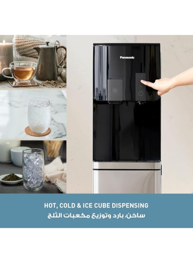 Panasonic 2 in 1 Bottom Loading Water Dispenser with Ice Maker, SDM-WD4534BG, Auto ice Making, Dual Touchless,Big Ice Capacity, UV LED Sterilization, Touch Pad Dispensing, Stainless Steel, SDM-WD4534BG 4 L SDM-WD4534BG ‎Black / Stainless Steel - Image 2