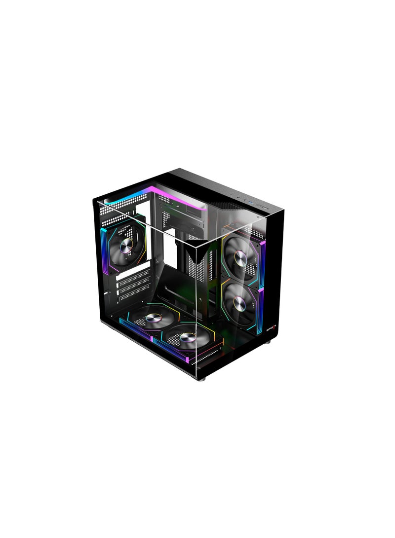 Spear Pc SPEAR C 55 ECOS Case, Small Motherboard Size, 5 ARGB Fans, Hub and Remote Control, USB 3.0 - Image 2