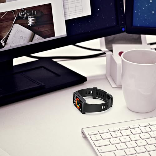 Wisely Adjustable Silicon Band Strap for Huawei Band 10/9 / 8 Straps Watch Silicone Replacement Band Bracelet, Olive - Image 5